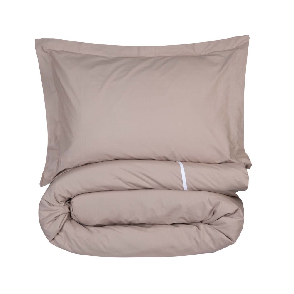 SET FUNDA NÓRDICA 2 PLAZAS ALGODON MARRON COTTON BASIC 180H VISON