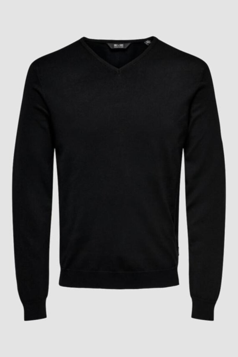 Sweater tejido escote V Wyler - Black 