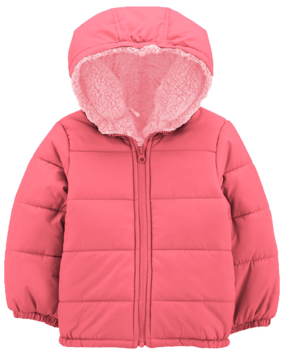 Campera rosada resistente al agua 