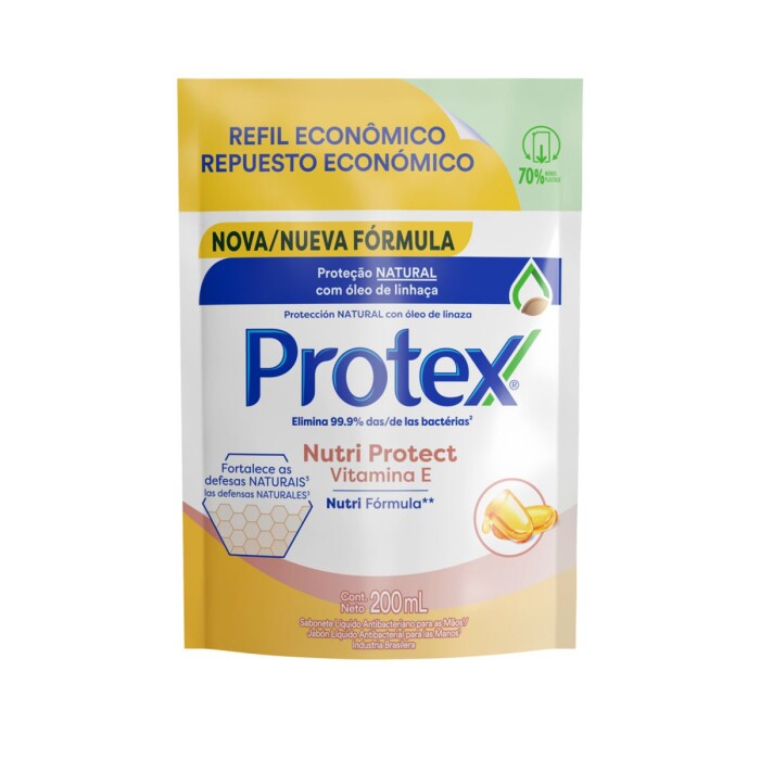 PROTEX JAB.NUTRI PROTEC VIT E REFIL200ML única