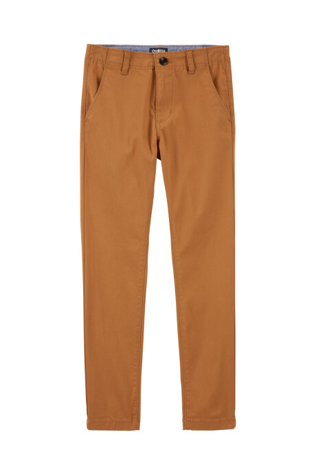 Pantalón de algodón clásico elastizado Sin color