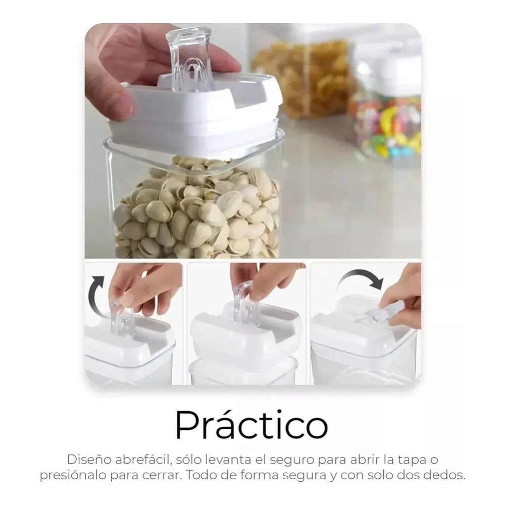 Set 7 contenedores táper tupper herméticos para alimentos con tapa Set 7 contenedores táper tupper herméticos para alimentos con tapa