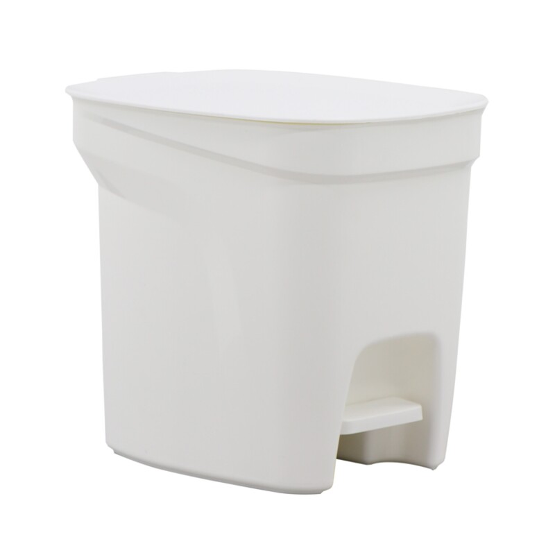 Basurero Compact Tramontina 7 litros con eje de acero galvanizado Blanco