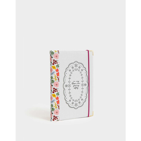 Cuaderno A5 Tapa Dura Encuadernado Forrado Blanco Crudo