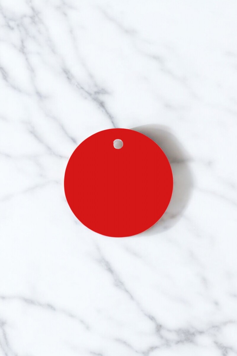 Tag circular liso - ROJO 
