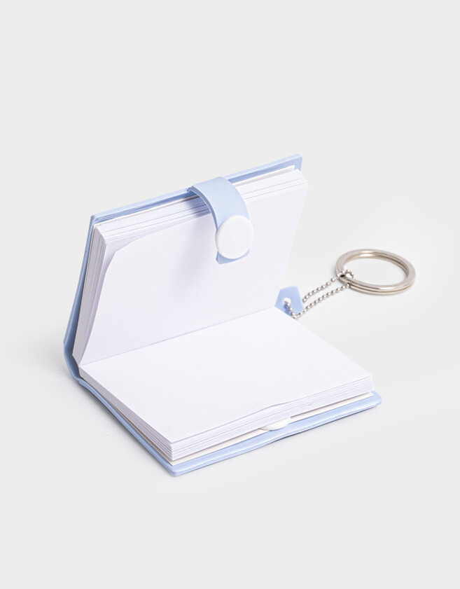 Llavero Silicona Llavero De Libreta Con Arte En Relieve - Azul Celeste