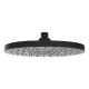 Griferia Roseta Baño Negro Mate Abs 25X7 Cm Redonda