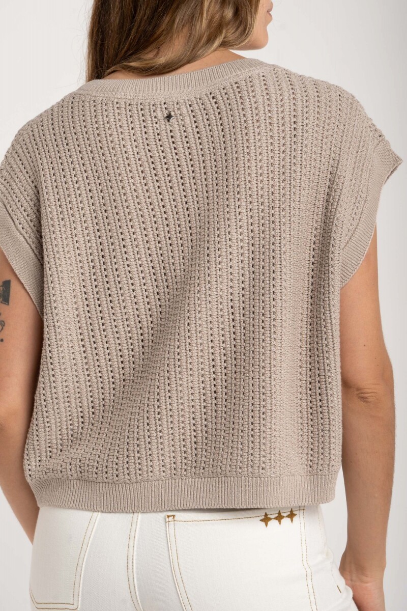 Chaleco Lurex Gris