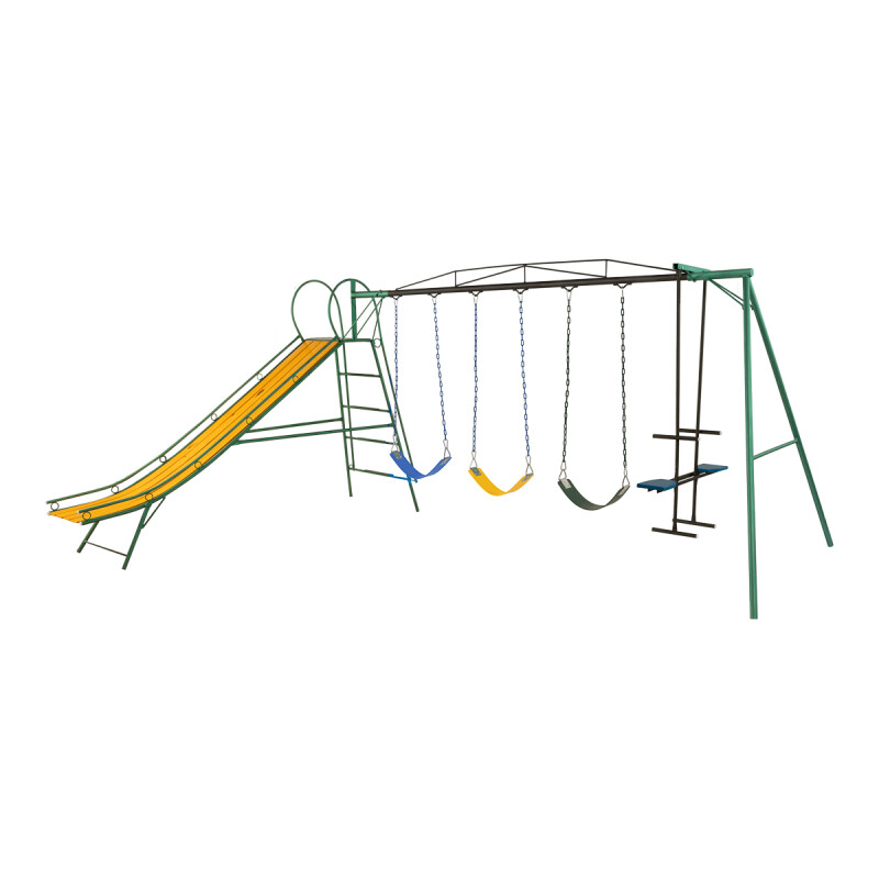Juego Combinado Infantil con tobogán N°4. Caballito y 3 hamacas de cincha. Juego Combinado Infantil con tobogán N°4. Caballito y 3 hamacas de cincha.