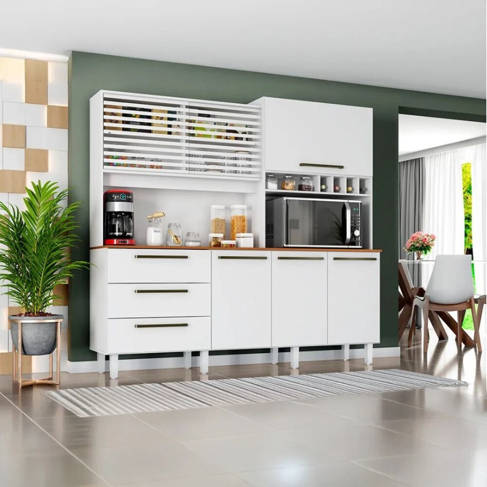 Mega Kit de Cocina - 6 Puertas 3 Cajones Blanco