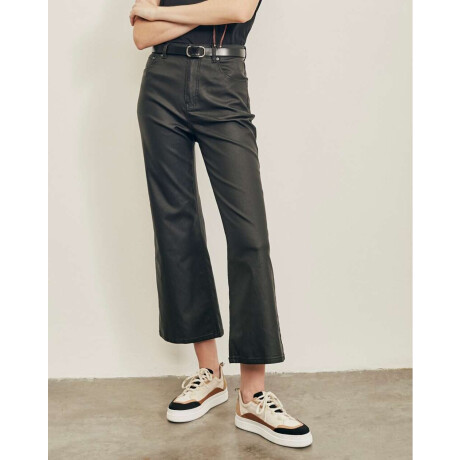 Waxed Wide Leg Negro