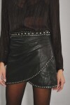 Falda Orient Studs Cuero Negro