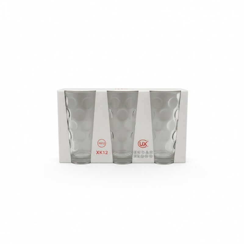 VASO DE VIDRIO JX SET x6 • 180ml VASO DE VIDRIO JX SET x6 • 180ml