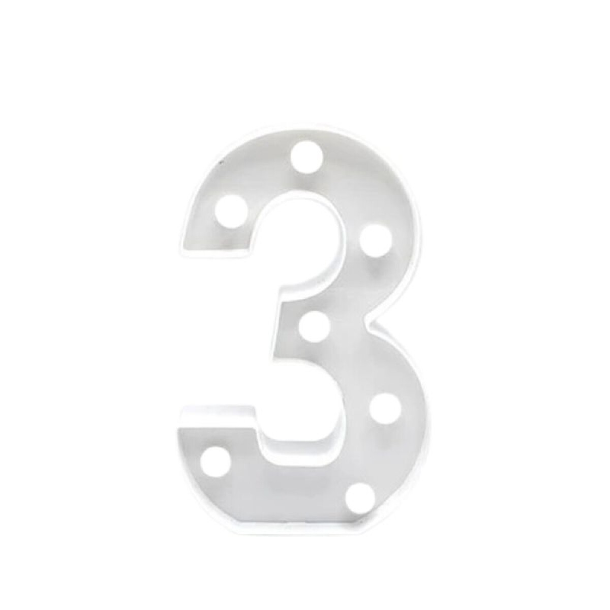 Número Blanco 16cm - 3 