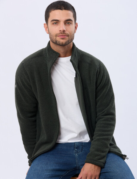 CAMPERA POLAR TEXTURADO GRUESO Verde