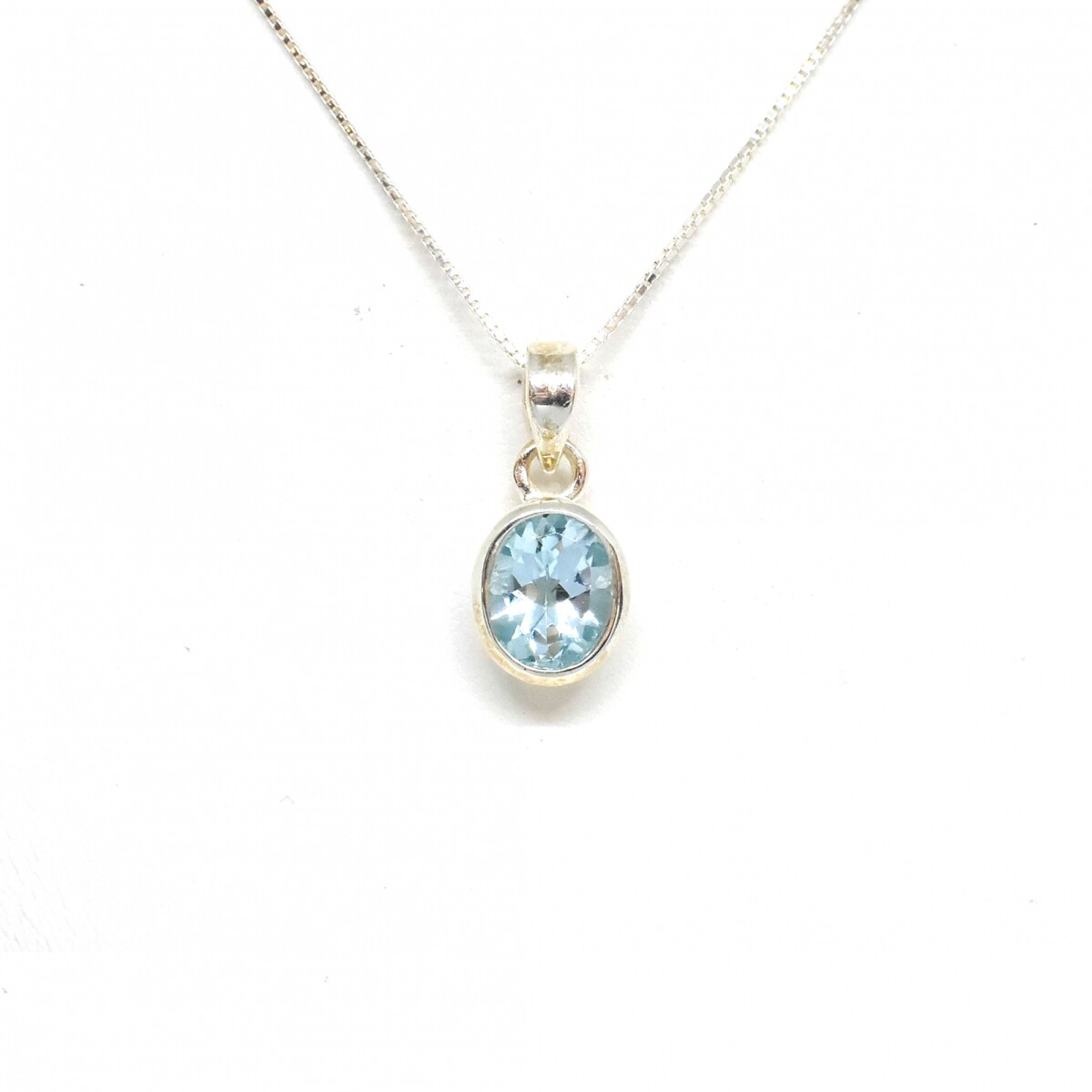Cadena y Colgante en Plata 925 con Topacio 