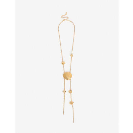 Collar Largo De Caracoles Dorado Oro Amarillo