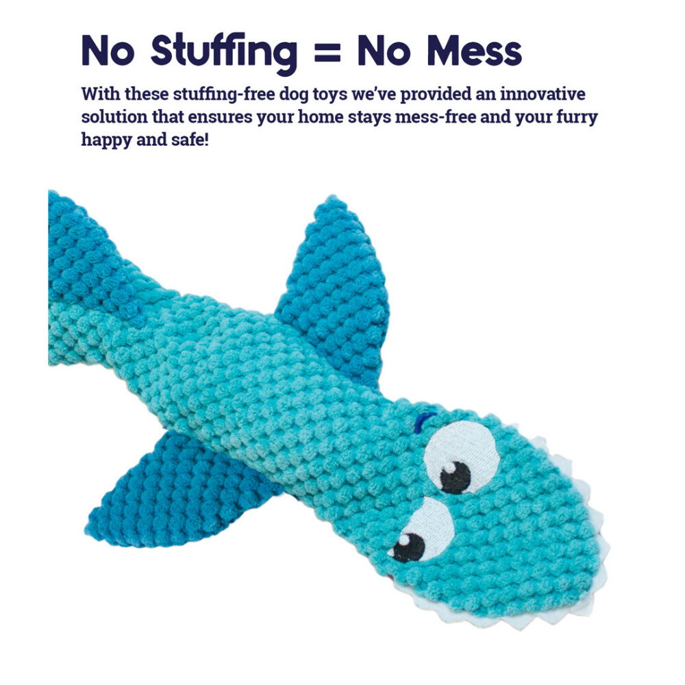 OUTWARD HOUND STUFFING-FREE TIBURÓN FLEXIBLE - AZUL L N/A