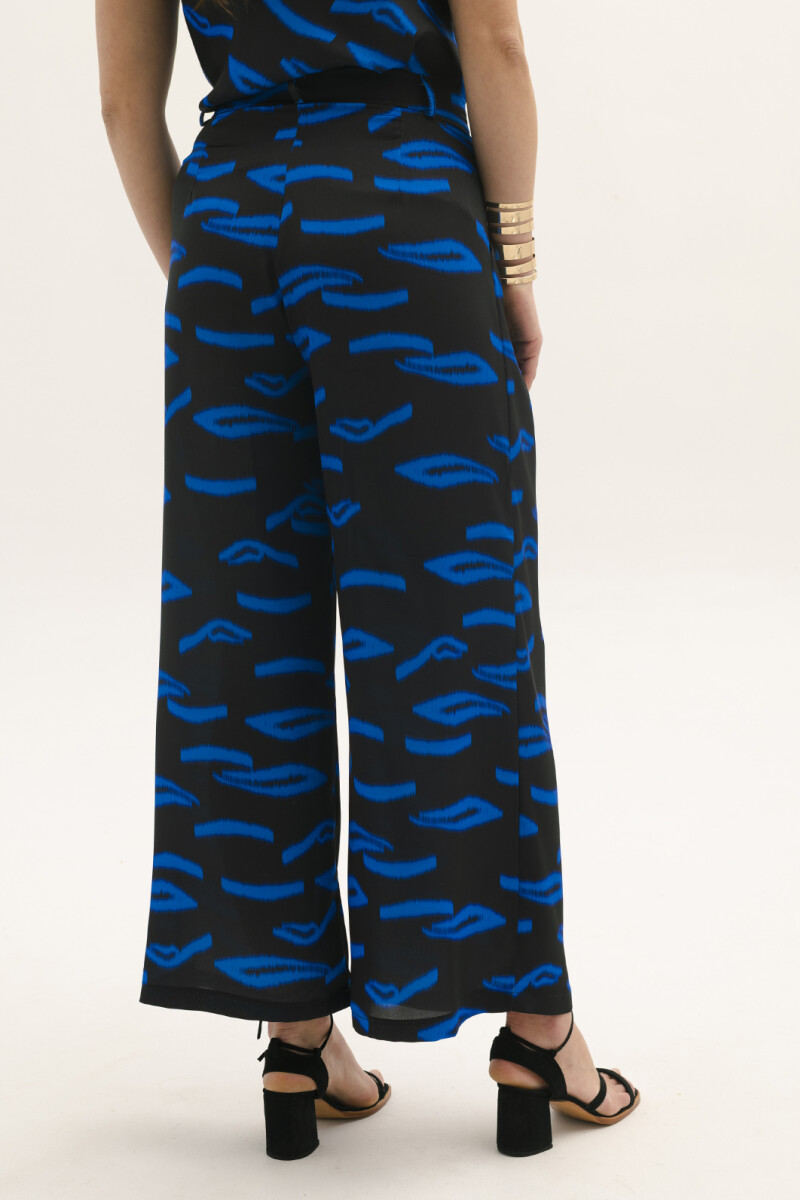 PANTALON PRINT AZUL