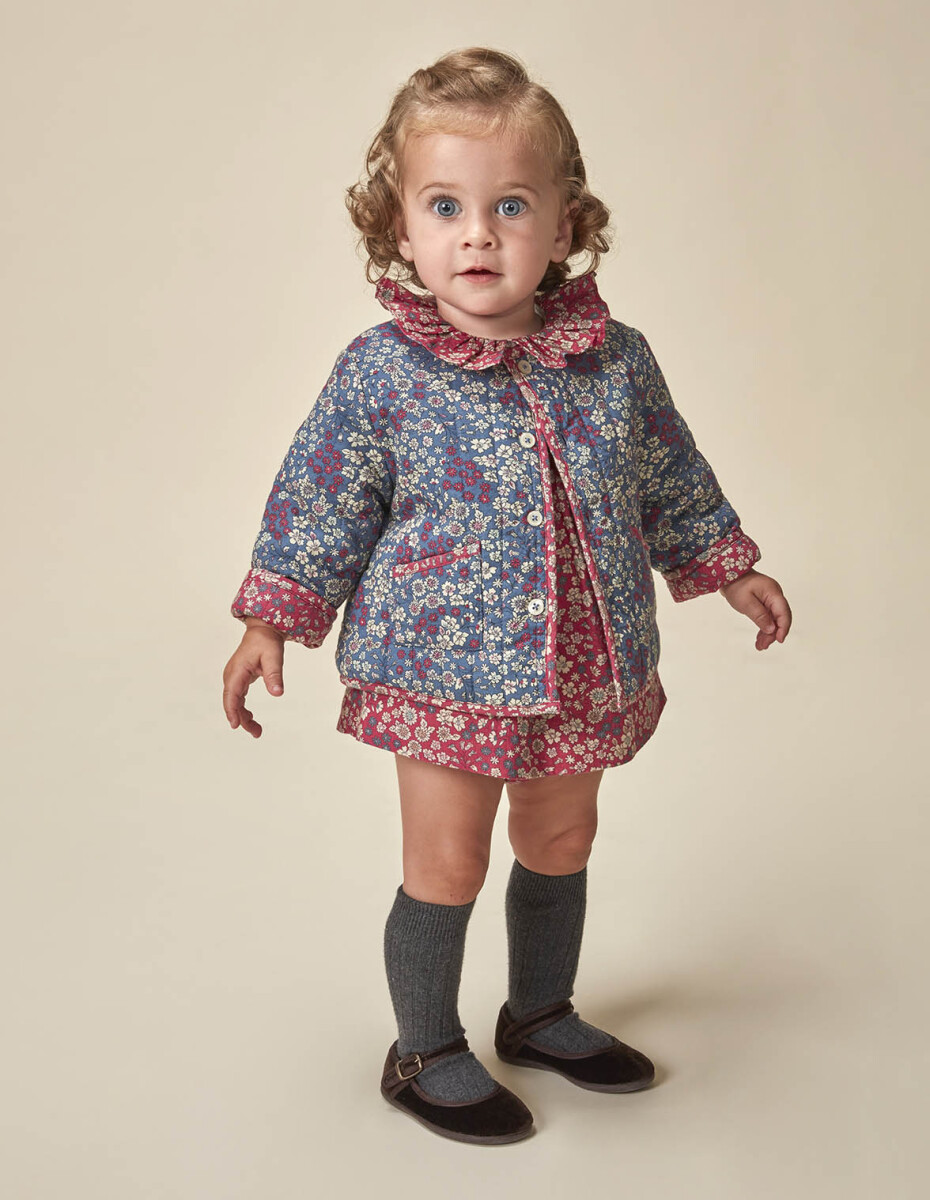 Chaqueta Acolchada Reversible - Azul Viejo 