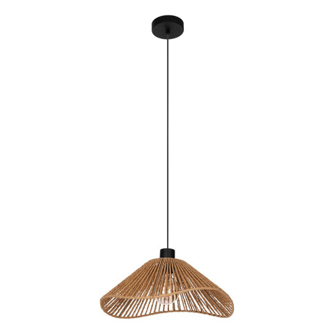 Lámpara colgante E27 decora con hilos papel marrón EG6234