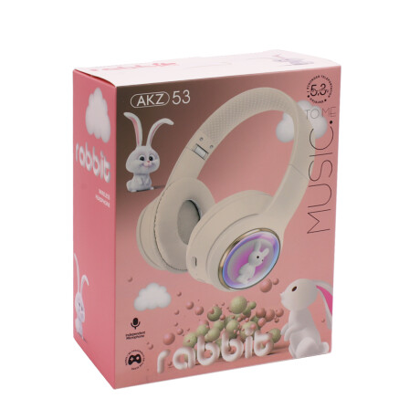 Auriculares Vincha Bluetooth AKZ53 Conejo ROSADO