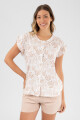 Pijama floral Beige