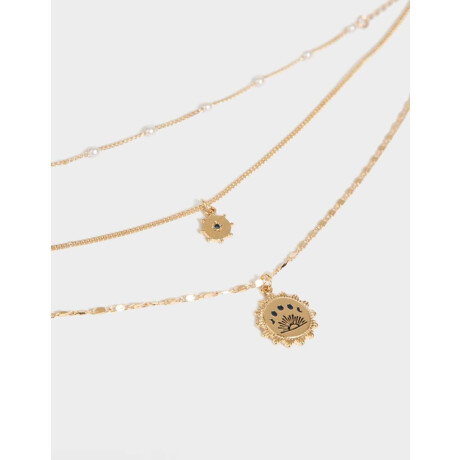Collar Con Dije Del Eclipe Lunar ''trust Your Star'' Dorado