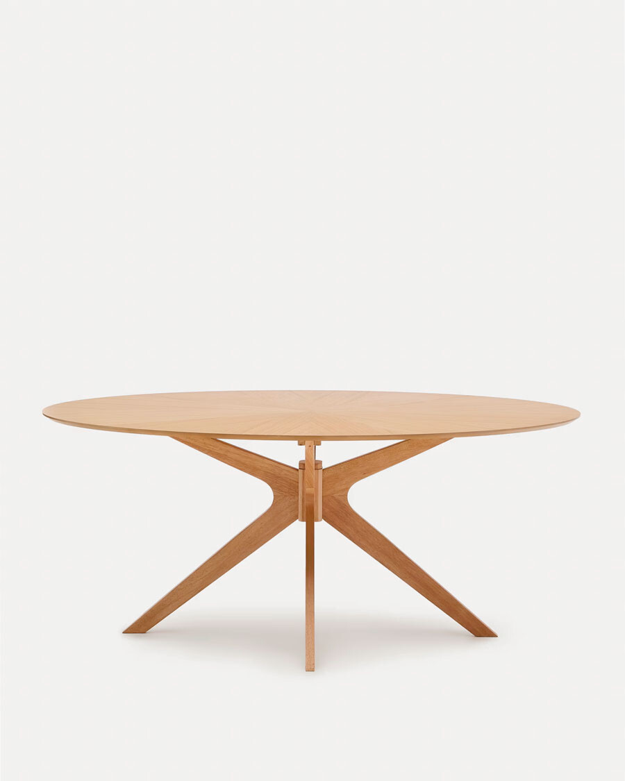 Mesa Naanim de chapa de roble 180 x 110 cm