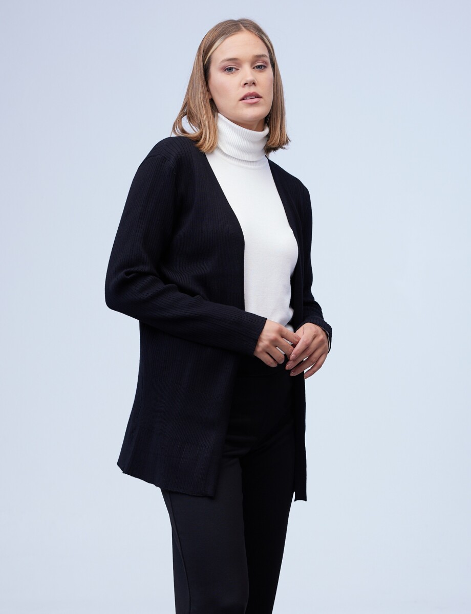 Cardigan Abierto - Negro 
