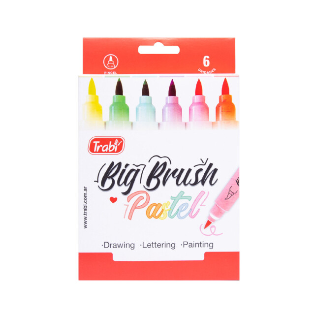 Juegos Didacta Marcadores Pinceles Big Brusch x6 Multicolor