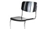 Silla de Comedor Metal Cromado y Madera - Moon Negro