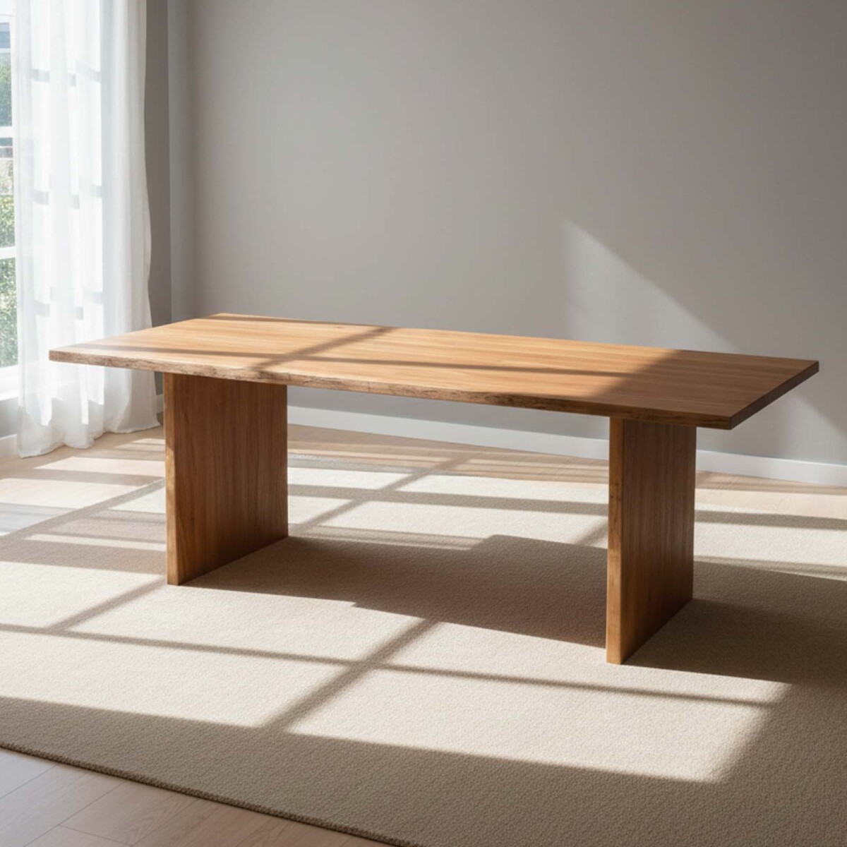 MESA DE COMEDOR - MADERA NATURAL-BEIGE MINDI 