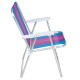 Silla Alta Aluminio Clásica A Rayas ROSA