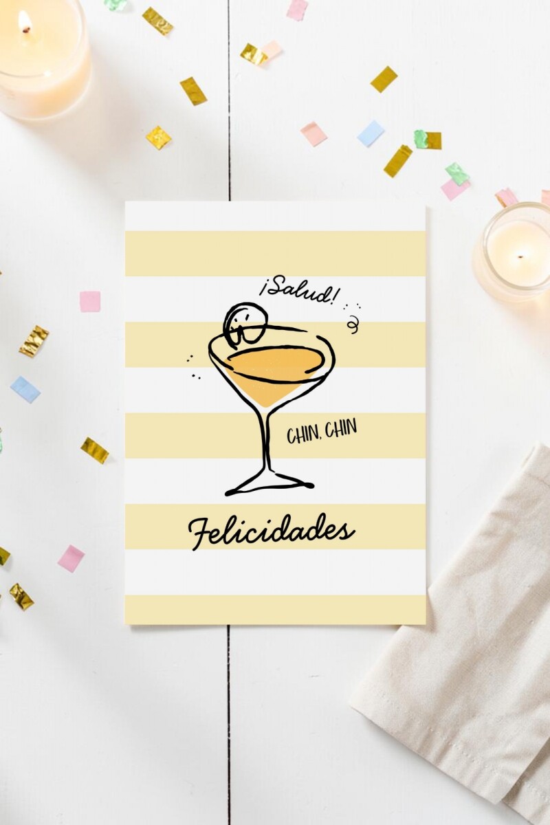 Tarjeta felicidades 10x15 - DISEÑO 5 