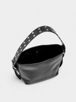 Bolso Bombonera Con Tachuelas negro