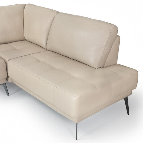 Rinconera Dakota - Cuero Básico - Chaise Derecho 519 (Beige)