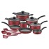 Juego de Ollas Tramontina Turim 12 piezas 20297/798 Rojo Juego de Ollas Tramontina Turim 12 piezas 20297/798 Rojo