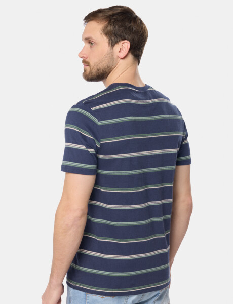 REMERA RAYADA Azul