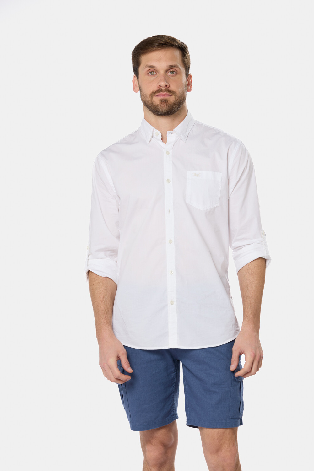 BERMUDA CARGO DE LINO Piedra