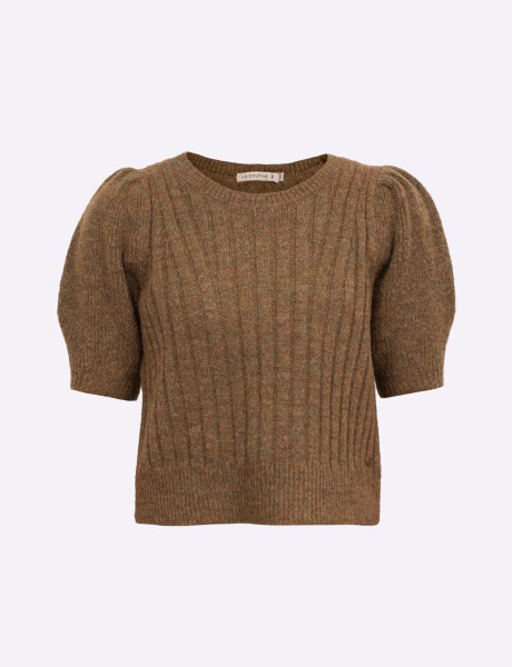 Sweater cropped cobre
