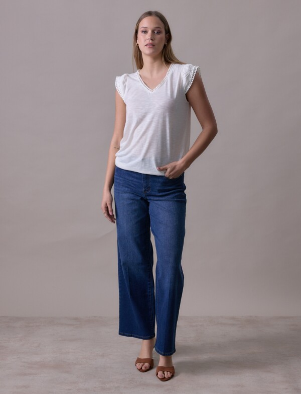 Remera Puntilla CRUDO