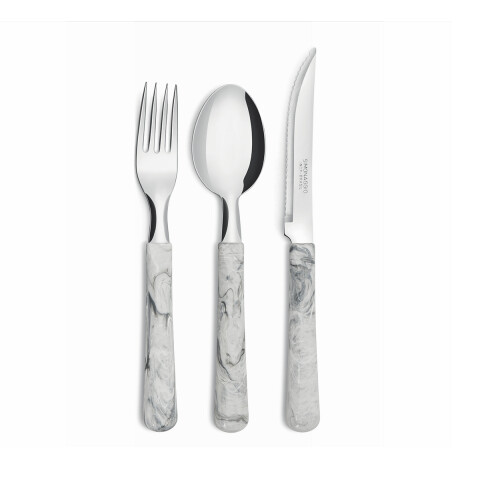 Set X3 Cubiertos Elementos de Simonaggio BLANCO