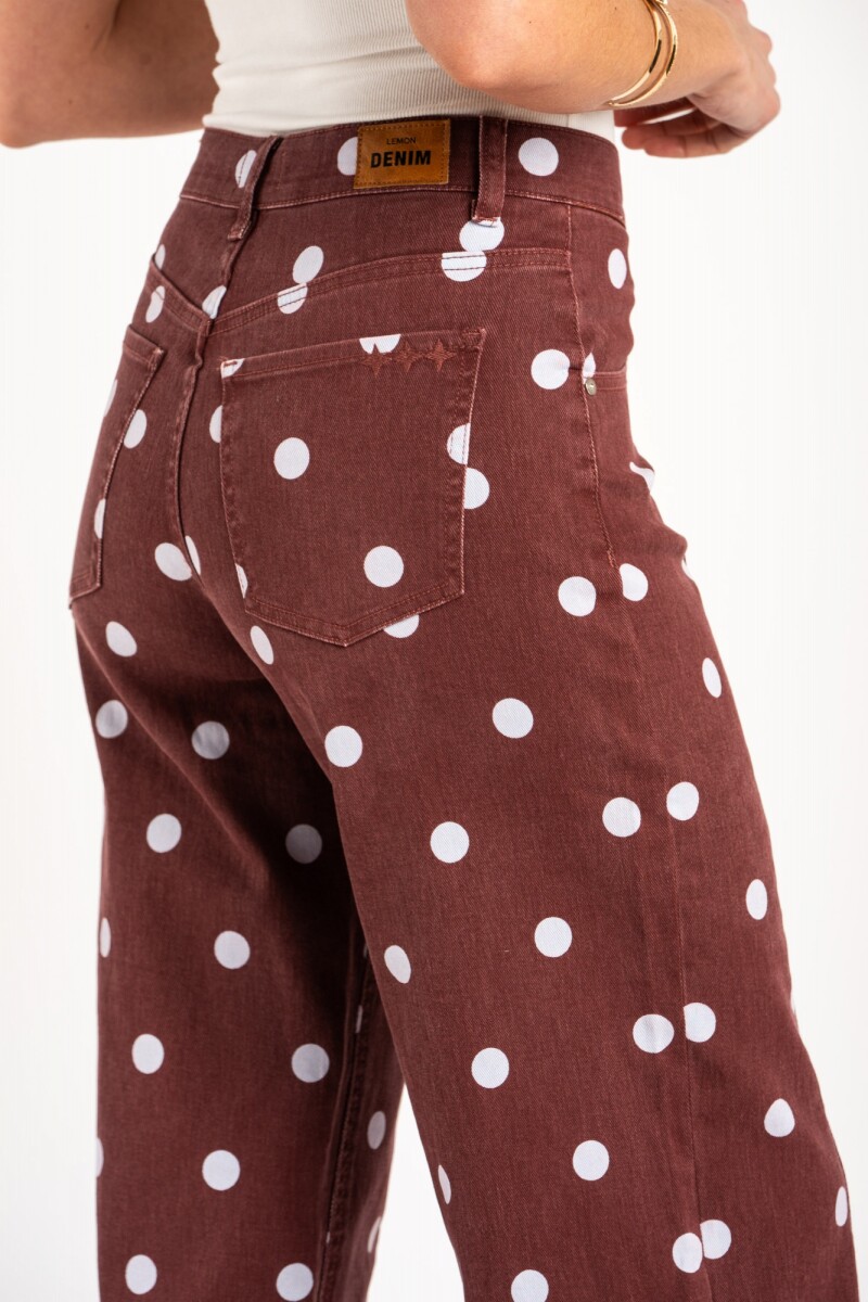 Jean Print Lunares Rojo