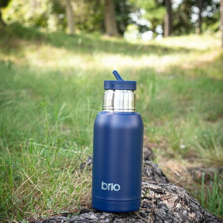 Termo Acero Inox 750 Ml brio Con Pico Cebador Azul
