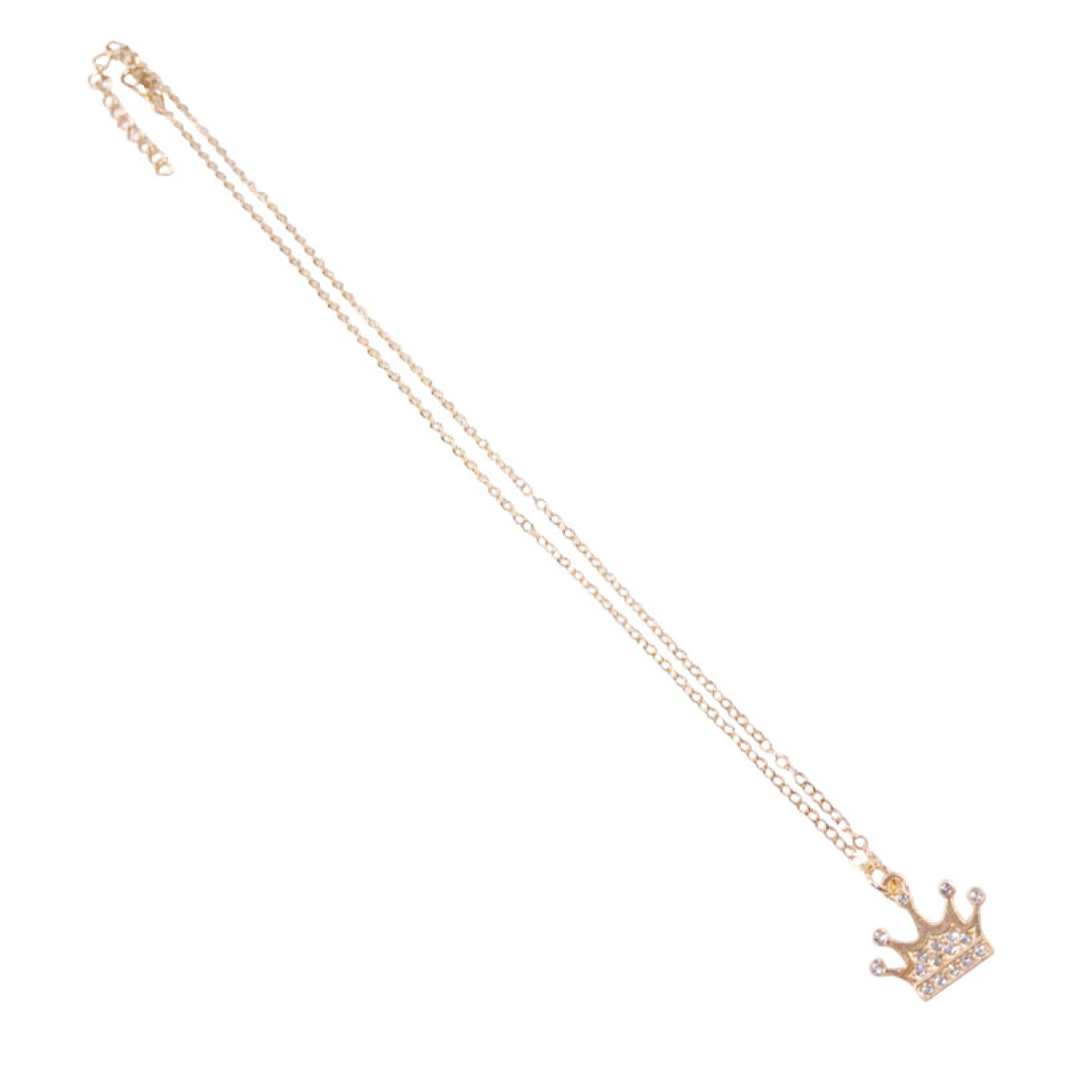 Collar dorado colgante corona - Collar Dorado Colgante Corona 