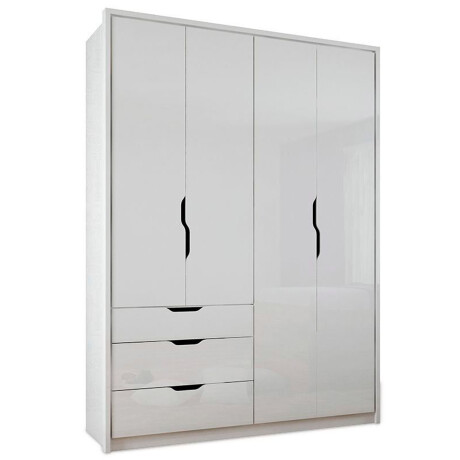 PLACARD ROPERO 4 PUERTAS MDF BLANCO CONECT