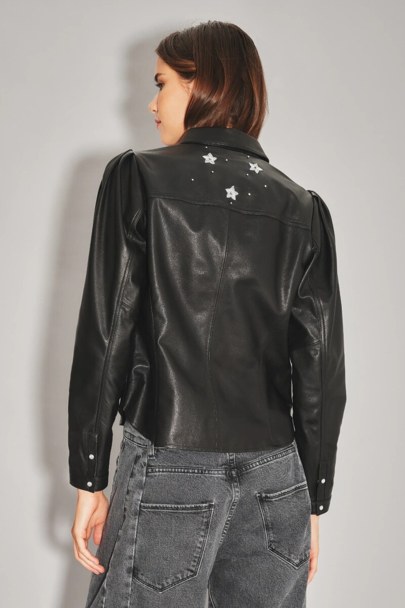 Camisa Blondie Cuero Negro