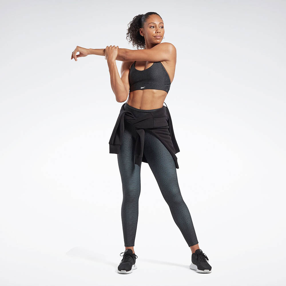 Lux Strappy Bra Aop Ms - Mujer Black