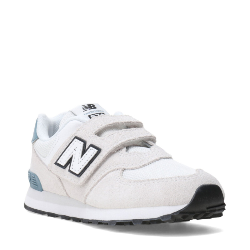 Championes de Niños New Balance P574 Velcro Gris - Blanco